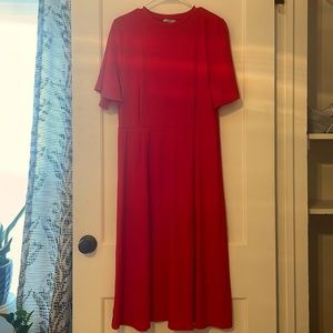 H&M Size L red midi dress